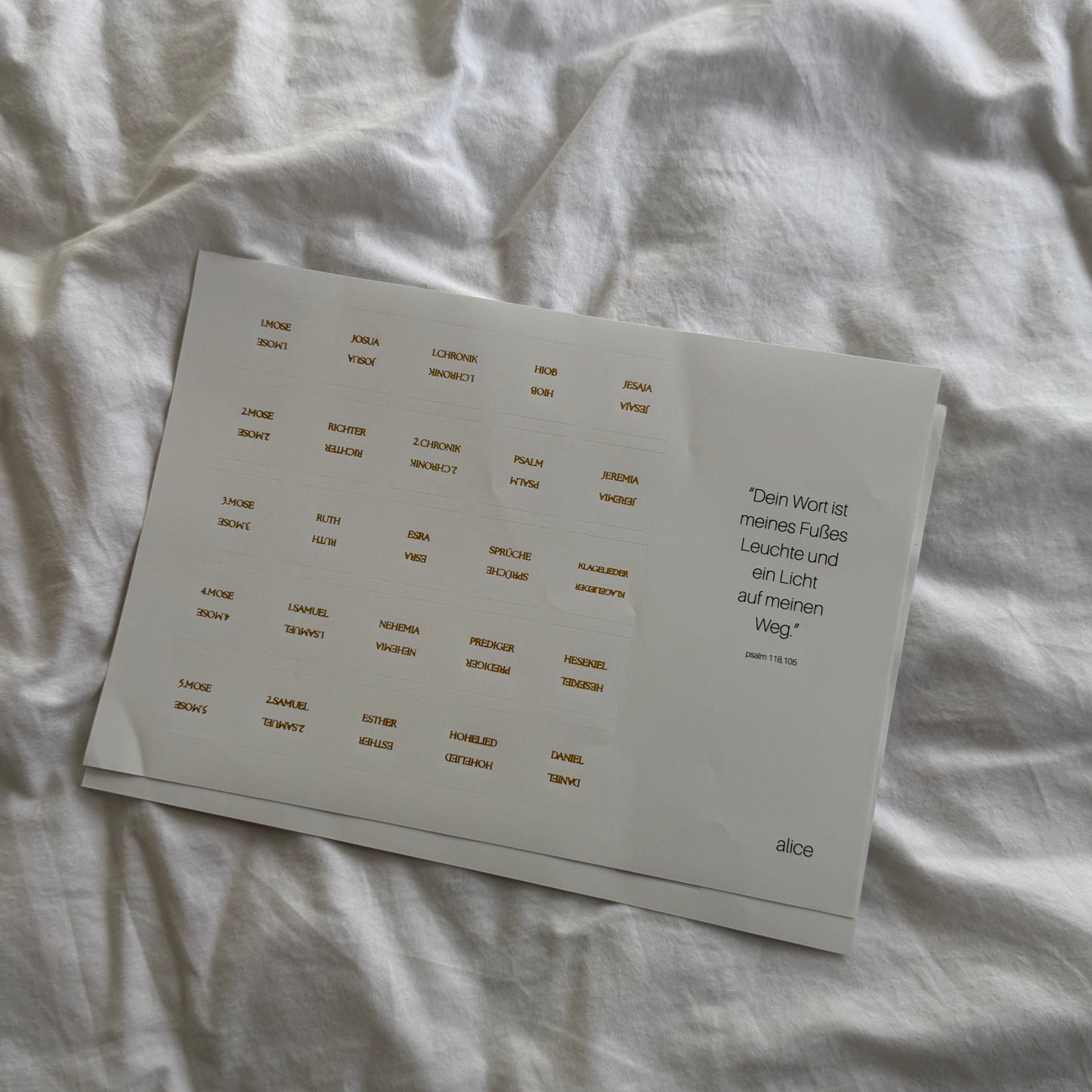 Bibelregister weiß